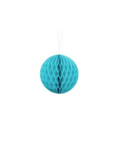 Boule chinoise alvéolée turquoise - 10 cm