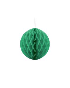 Boule chinoise alvéolée vert émeraude - 20 cm
