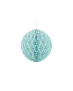 Boule chinoise alvéolée bleu ciel - 20 cm