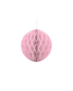 Boule chinoise alvéolée rose clair - 20 cm