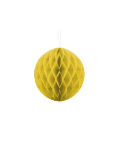 Boule chinoise alvéolée jaune - 20 cm