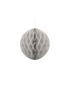 Boule chinoise alvéolée grise - 40 cm