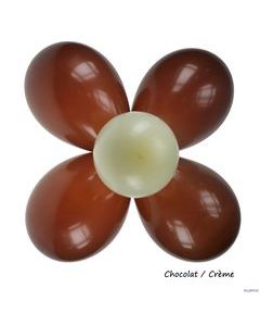 Ballons Fleur - Ivoire Chocolat