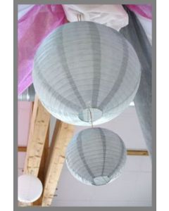 Lampion uni de 35 cm - argent