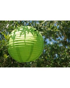 Lampion papier vert 45 cm