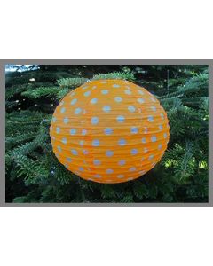 Lampion à pois orange - 50 cm