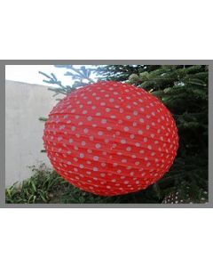 Lampion à pois rouge - 50 cm