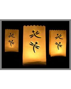 Lot de 10 lanternes en papier-libellule