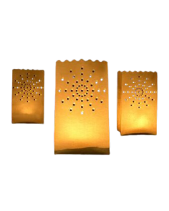 Lot de 10 lanternes en papier étoile 