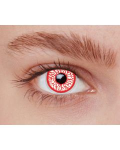 Lentilles de contact - injecté de sang