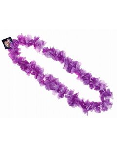 Collier hawaïen à fleurs violettes