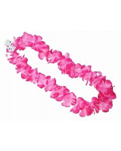 Collier hawaïen à fleurs rose