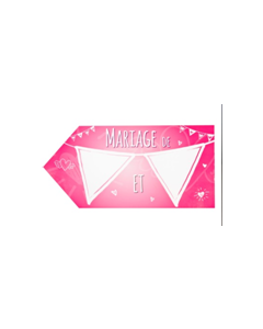 Pancarte mariage fuchsia