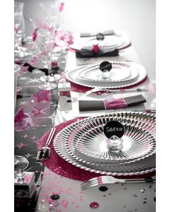 Marque-place diamant de coloris transparent