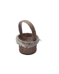 mini Panier mariage jute a frange