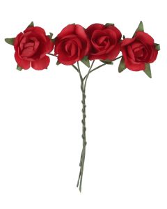 Mini rose rouge en papier x20