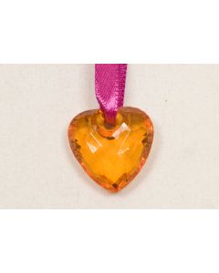 Coeurs effet cristal - orange