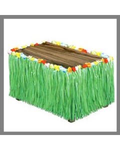 Nappe hawaïenne façon pagne vert