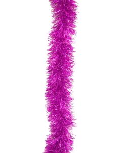 Guirlande de Noël chenille multi brins - fuchsia