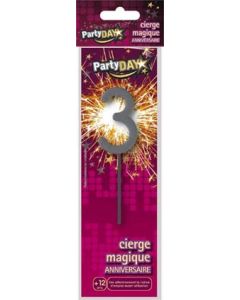 cierge magique chiffre 3 à prix discount