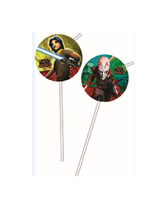 6 pailles médaillon Star Wars Rebels