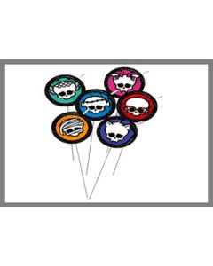 6 Pailles flexibles "Monster High"