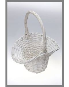 Panier à pétale en osier - blanc