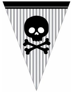 Guirlande à fanions tête de mort