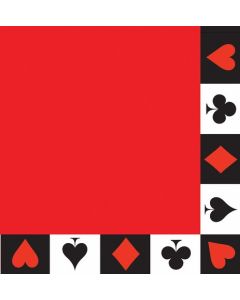 16 serviettes jeu de cartes