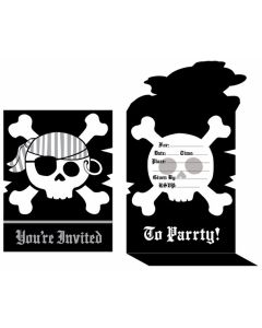 8 invitations Pirate Party