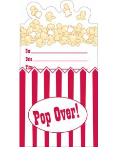 8 invitations popcorn