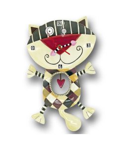 Horloge chat coeur pas chère