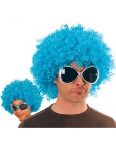 Perruque afro - bleue