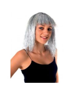 Perruque disco luxe - argent