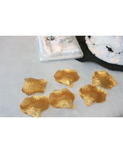 Pétales avec feuilles - or