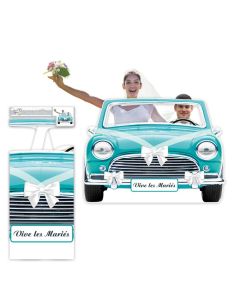  Accessoire Photobooth Voiture "Vive les Mariés"   