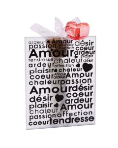 porte tube texte d'amour noir