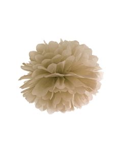 Pompon de papier buvard caramel - 35 cm