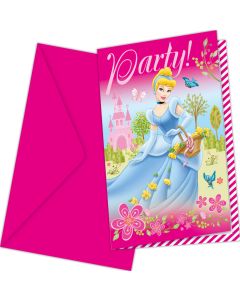 Cartes d'invitation et enveloppes "Princesse Summer Palace" x 6 - Disney