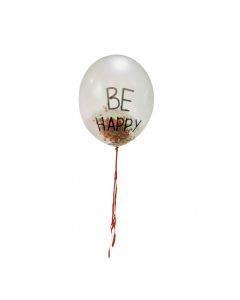 3 Ballons Be happy avec confettis
