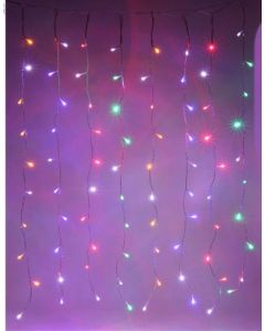 Rideau lumineux extérieur 100 leds multicolore pas cher