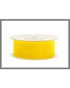 Ruban organdi 25 mm - jaune