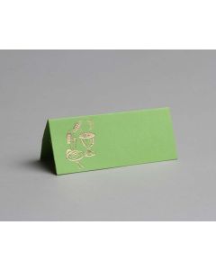 Lot de 10 cartes de table Calice - Vert