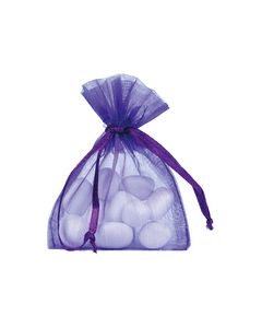 sac organza violet