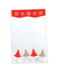 Sac cadeau transparent motifs sapins