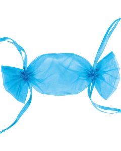 Petit sachet bonbon organdi - turquoise 