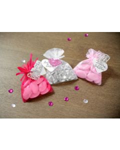 10 Sacs en organza uni - 7.5 x 10 cm