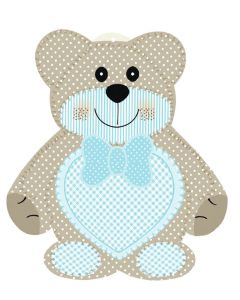 10 Décorations à suspendre forme ourson bleu