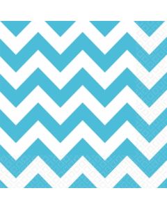 serviettes chevrons turquoise