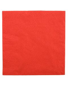 24 serviettes en papier couleur rouge pas chères